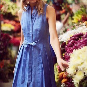 ANTHROPOLOGIE Printemps Linen Shirt Dress {UU1}